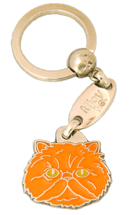 Gato persa roja - Placa grabada, placas identificativas para gatos grabadas MjavHov.